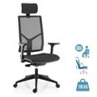 3660916001156-Fauteuil de bureau NOVA - accoudoirs réglables - appui-tête réglable - noir--0