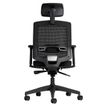 3760388580255-Fauteuil de bureau MALICE avec têtière - accoudoirs réglables - noir--1