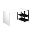 7331910005162-Bureau avec structure métallique - 140 cm - blanc--1