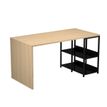 7331910015741-Bureau avec structure métallique - 140 cm - chêne--0