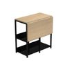 7331910021520-Bureau repliable avec structure métallique - 69 cm - chêne--1