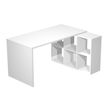 0404000071969-Bureau avec module 6 cases - 140 cm - blanc--1