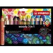 4006381547147-STABILO Woody Arty - 10 Crayons de couleur avec taille-crayon--0