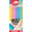 3154148320692-Maped Color'Peps Pastel - 12 Crayons de couleur - couleurs pastels assorties--0