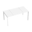 3660141251265-Bureau droit EASYDESK - L160 x P80 cm  - Blanc--0