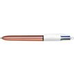 3086123636910-BIC 4 Couleurs Shine - Stylo à bille 4 couleurs - corps rose gold--1