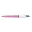 3086123310391-BIC 4 Couleurs Shine - Stylo à bille 4 couleurs - corps rose--2