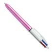 3086123310391-BIC 4 Couleurs Shine - Stylo à bille 4 couleurs - corps rose--3