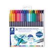 4007817042847-STAEDTLER Marsgraphic Duo - 36 Feutres pinceau à double embout - couleurs aquarelles assorties--0