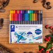 4007817042847-STAEDTLER Marsgraphic Duo - 36 Feutres pinceau à double embout - couleurs aquarelles assorties--3