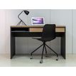 3483601089105-Bureau ARCADE - 126 cm - avec tiroir et niche - chêne/anthracite--0