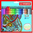 4006381483872-STABILO Pen 68 - 24 Feutres pointe moyenne - couleurs assorties--0