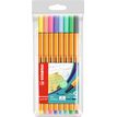 4006381493499-STABILO point 88 Pastel - Pack de 8 feutres fins - 0.4 mm - couleurs pastel assorties--0