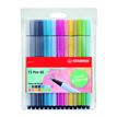 4006381495073-STABILO Pen 68 - 15 Feutres pointe moyenne - coloris pastel--0