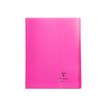 3037929814088-Clairefontaine Koverbook - Cahier polypro 24 x 32 cm - 96 pages - grands carreaux (Seyes) - rose-Avant-1