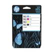 0195122352219-HP 963 Pack de 4 - noir et 3 couleurs - cartouche d'encre originale (6ZC70AE)--0