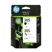 195161166969-HP 305 - Pack de 2 - noir et 3 couleurs - cartouche d'encre originale (6ZD17AE)--0