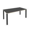 3253310177260-Bureau droit EXPRIM - L140 cm - Plateau imitation carbone chant Chêne clair - Pieds carbone--0