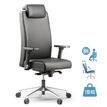 3660916038213-Fauteuil de bureau BOP - accoudoirs réglables - appui-tête - cuir noir--0