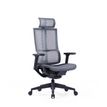 3700339918409-Fauteuil de bureau JAMES - accoudoirs réglables - appuie-tête réglable - noir et gris--2