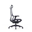 3700339918409-Fauteuil de bureau JAMES - accoudoirs réglables - appuie-tête réglable - noir et gris--3