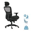 8033540636639-Fauteuil de bureau ATHOS - accoudoirs réglables - appuie-tête réglable - noir--0