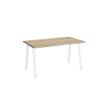 3483601132894-Bureau MAMBO - 80 cm - Pieds métal - Chêne Sonoma/blanc--0