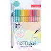 4006381595094-STABILO Pen 68 Pastellove - Pack de 15 feutres - couleurs pastels assorties--0