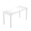 7331910025221-Bureau SCRIVANIA - L.130 cm - Pieds métal - plateau blanc--0