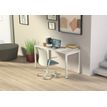 7331910025221-Bureau SCRIVANIA - L.130 cm - Pieds métal - plateau blanc--1