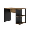 3483601203280-Bureau SOAN avec 2 tablettes - L107 x H 75 x P 56 cm - imitation chêne Helvezia et noir--0