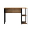 3483601203280-Bureau SOAN avec 2 tablettes - L107 x H 75 x P 56 cm - imitation chêne Helvezia et noir--1