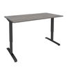 3253310254770-Bureau LEVEL - Bureau éléctrique - L160 - pied carbone - plateau imitation chêne gris--0