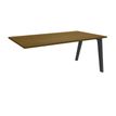 3253310229624-Bureau simple STEELY - L120 cm - Bureau suivant - Pieds carbone - plateau imitation noyer--0