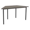 3253310485747-Table de réunion trapèze - 120 x 60 cm - Pieds carrés aluminium - imitation chêne gris--0