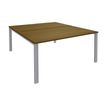 3253310429895-Bureau Bench IRIS - L120 cm - Plan de départ - Pieds aluminium - plateau imitation noyer--0