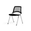 3617350000832-Chaise EMI - empilable par 10 - assise tissu noir - dos résille noir--0