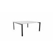 3617350003710-Bureau Bench ARIAL - L140 x P165 cm - plateau blanc - pieds noirs--0