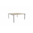 3617350003697-Bureau Bench ARIAL - L140 x P165 cm - plateau imitation chêne brunswick - pieds gris aluminium--0