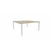 3617350003673-Bureau Bench ARIAL - L140 x P165 cm - plateau imitation chêne brunswick - pieds blancs--0