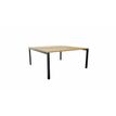 3617350003659-Bureau Bench ARIAL - L140 x P165 cm - plateau imitation chêne clair - pieds noirs--0