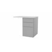 3617350004878-Retour sur caisson bout de bureau CONECT - L80 x P60 cm - plateau blanc - pieds gris--0