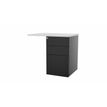 3617350004861-Retour sur caisson bout de bureau CONECT - L80 x P60 cm - plateau blanc - pieds noirs--0