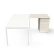 3617350004861-Retour sur caisson bout de bureau CONECT - L80 x P60 cm - plateau blanc - pieds noirs--1