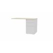 3617350004793-Retour sur caisson bout de bureau CONECT - L120 x P60 cm - plateau imitation érable - pieds blancs--0