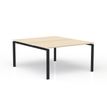 3617350005523-Bureau Bench CONECT - L140 x P165 cm - plateau imitation érable - pieds noirs--0