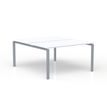 3617350005509-Bureau Bench CONECT - L140 x P165 cm - plateau blanc - pieds gris--0