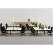 3617350005493-Bureau Bench CONECT - L140 x P165 cm - plateau blanc - pieds noirs--1