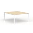 3617350005363-Bureau Bench CONECT - L160 x P165 cm - plateau imitation chêne clair - pieds blancs--0