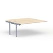 3617350005264-Bureau Bench CONECT - plan suivant - L140 x P165 cm - plateau imitation érable - pieds gris--0